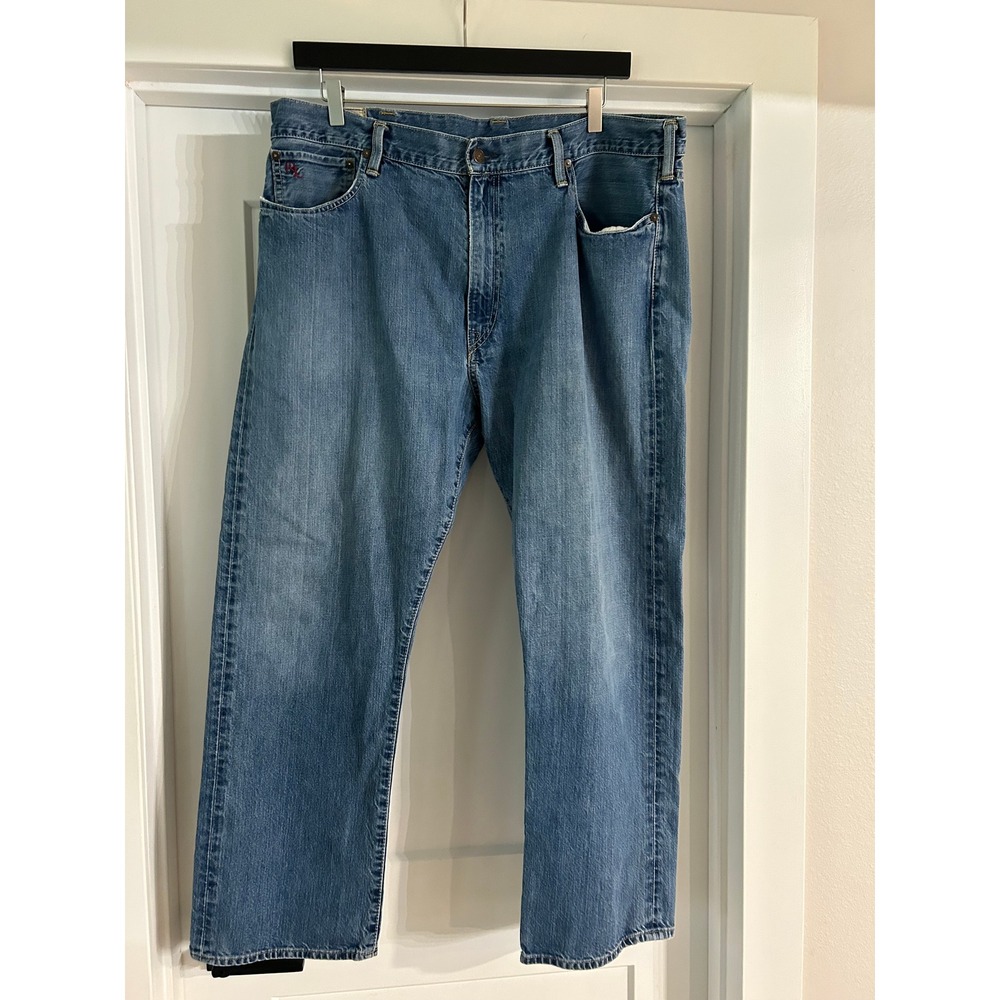 Polo Ralph Lauren Authentic Dungarees Mens 40x30 Medium Wash Straight Leg Jeans